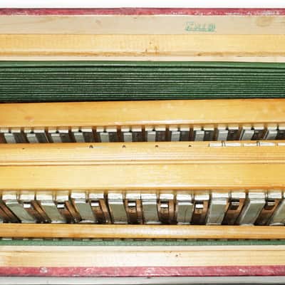 Tulskiy Russian Bayan Etude, 3 Row Chromatic Button Accordion 100 Bass, B System, Straps and Case, Soviet Garmoshka Tula, 2760 image 8