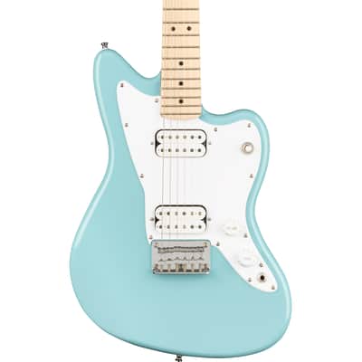 Squier Mini Jazzmaster HH Electric Guitar in Daphne Blue image 1
