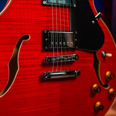 Washburn SH35TR Wing Series Semi Hollow Electric Guitar w/Gigbag, Trans Red image 20
