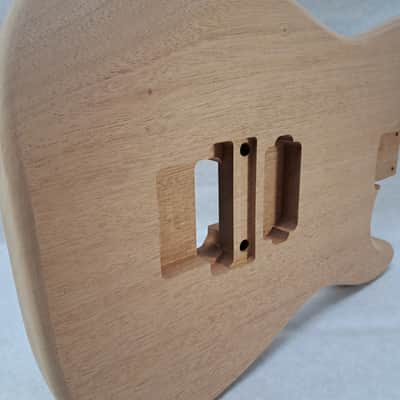 Unfinished One Piece Mahogany Hxx guitar body - fits Fender Strat Stratocaster neck  - Floyd Rose J2352 image 6