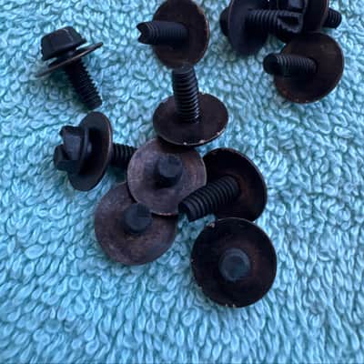 Rogers Lot of 12 Vintage Tom Drum Mounting Screws for Beavertail Lugs 70s - Metal image 2
