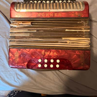 German made Hohner Erica Two-Row Accordion image 1