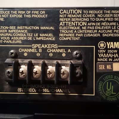 Yamaha power amp P- 2075-C Late 70s early 80s - Black metal image 3