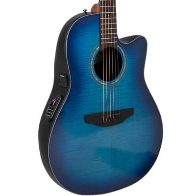 Ovation Celebrity Traditional Plus Acoustic Electric Guitar - Blue Flame image 1