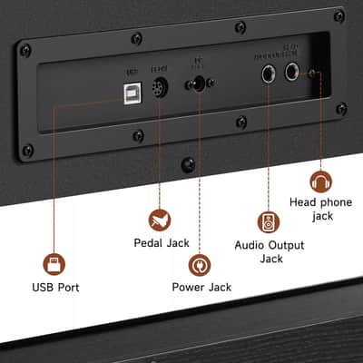 DDP-200 PRO 88-Key Digital Piano – Hammer Action, Touchscreen, 50W Speakers & Bluetooth image 3