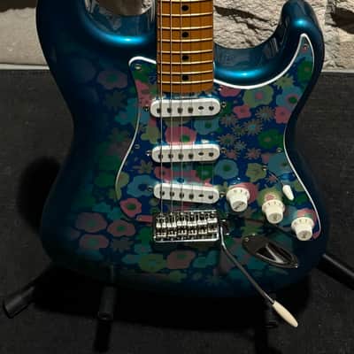 1999 Crafted in Japan Blue Floral Stratocaster image 1