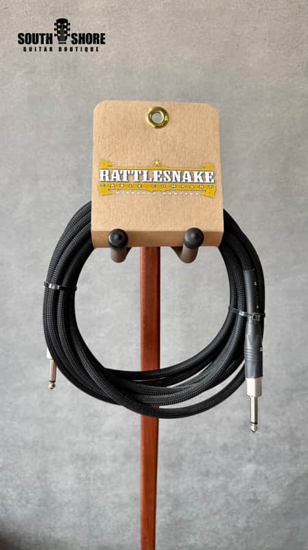 Rattlesnake 15' Standard Black Instrument Cable – Straight to Straight (Authorized Dealer) image 1
