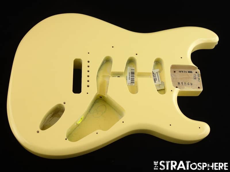 American Fender Stratocaster MALMSTEEN Strat BODY, Vintage White image 1