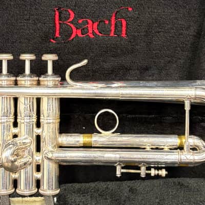 Bach Stradivarius Trumpet Model 37G, Silver Finish, Gold Brass Bell image 1