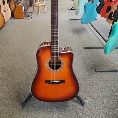 Used 2024 Zager ZAD900CE AURA Pro Series Acoustic-Electric Guitar - Vintage Cherry Sunburst w/ Zager Case image 2