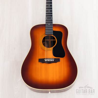 1976 Guild D-50 Bluegrass Special Vintage Dreadnought Acoustic Guitar Sunburst w/ Case, USA Westerly image 2