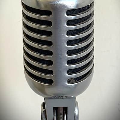 Vintage 1960's Shure 55SW Dynamic Microphone, w/cable & stand, working, Hear it~ image 10