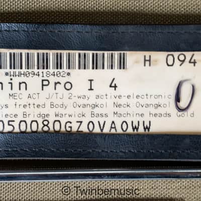 Warwick Dolphin Pro 1 Natural NT 4-string Bass image 15