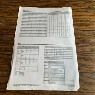 BEHRINGER DSP1000P VIRTUALIZER PRO MANUAL/ TECHNICAL BOOKLET-  MAKE OFFER! image 4