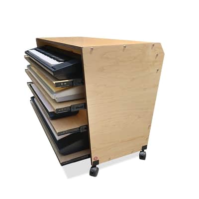 Bazel Studio Desk 61 Key 4 Tray Keyboard Cabinet - Maple image 1