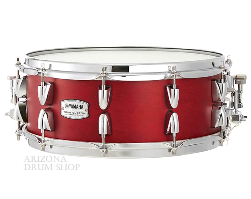 Yamaha Tour Custom Maple 14 x 5.5 Snare Drum TMS1455CAS Candy Apple Satin - In Stock! image 1