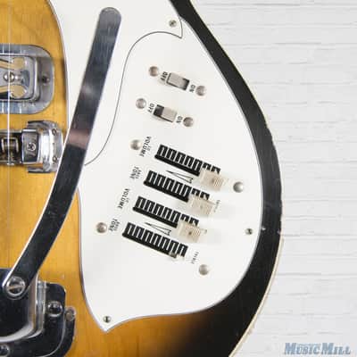 Vintage Harmony H82 Rebel Electric Guitar Sunburst Gold Foil Pickups image 5