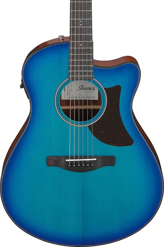Ibanez AAM50CE Advanced Grand Auditorium Acoustic-Electric Guitar, Solid Spruce Top, Sapphire Blue Burst image 1
