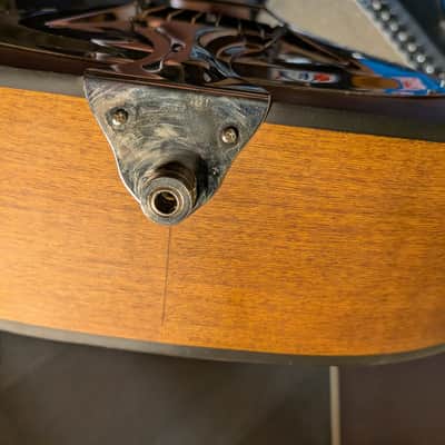 Epiphone Hound Dog Deluxe Acoustic/Electric Round Neck Resonator Guitar - Vintage Brown (2011) image 5