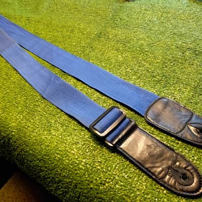55" Blue nylon web Guitar Strap 2" wide - Blue image 1