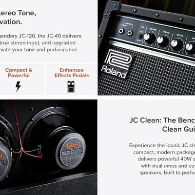 Boss JC-40 Jazz Chorus 40-Watt 2 x 10-inch Combo Guitar Amplifier - Black image 7