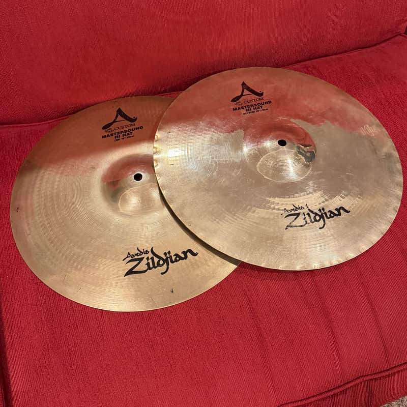 Zildjian 15" A Custom Mastersound Hi-Hat Cymbals image 1