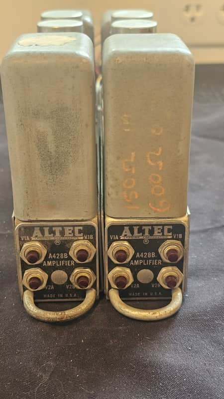 TWO Vintage Altec 428B Tube Preamps P522B Original Power Supply image 1