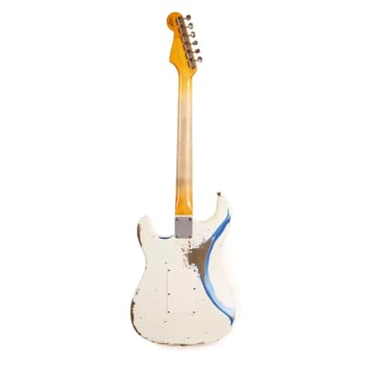Fender Custom Shop White Lightning Stratocaster HSS Olympic White over Lake Placid Blue 2020 image 4