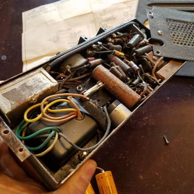 Bell & Howell Rare 138 C Commercial Projector Tube Amp and original Magnavox field coil speaker, grill 1945 image 14
