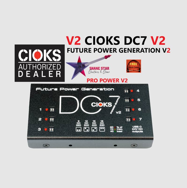 CIOKS DC7 V2⚡Power All Your Pedals+High-Current FX & Devices Like Line6 HX Series & Neural DSP Quad Cortex+New 5-Volt USB-C Port image 1