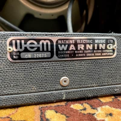 Vintage 1970s WEM Watkins Dominator MK2 MKII 1x12 Valve Guitar Amplifier Combo image 12