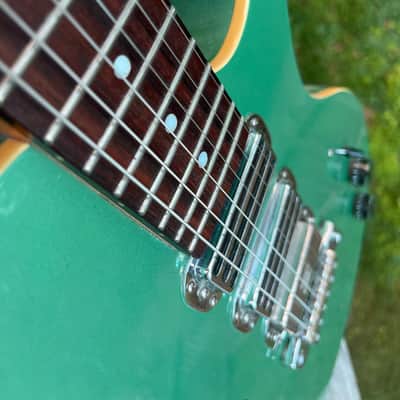 Brownsville Choirboy 3 Pickup Semi Hollow Guitar with Gig Bag - Sage Green Metallic image 4