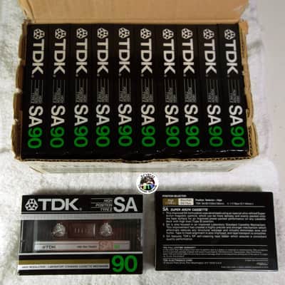 1984 TDK SA-90 Gold / Silver Type II CRO2 High Position Box of 10 Cassette Tapes 90 Mins New Sealed NOS Made in Japan! image 4