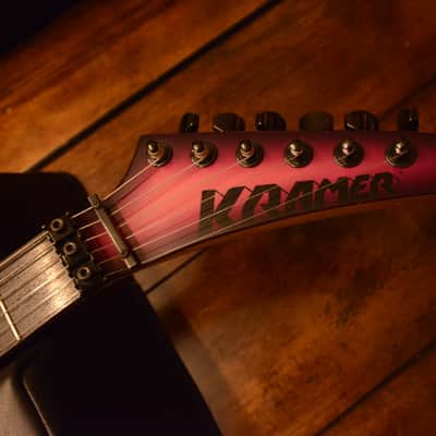 Kramer Japan Purple Burst ESP Custom Shop Original Floyd Rose George Lynch Banana Hockey Headstock image 3