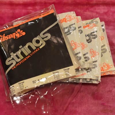 Vintage 1960's Gibson String Pack - UNOPENED NOS - Flatwound .14 - .56 Case Candy Rare! image 3