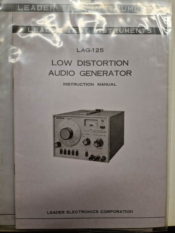 Leader  LAG-125 Instruction Manual image 1