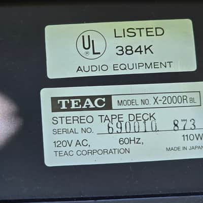 TEAC X-2000R Pro Serviced 1/4" 2-Track Open Reel Tape Recorder, Wood Case image 17