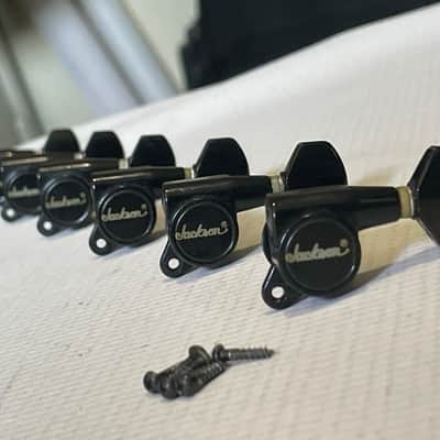 1990's Japan Jackson Professional Model Series R Logo Tuners Tuning Pegs 6 In Line image 2