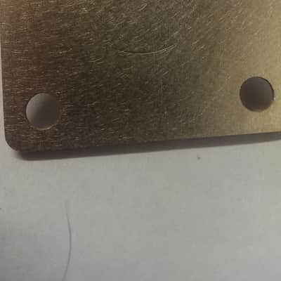 KGC Brass Neck Plate with Strap Button for 4 Bolt Neck, Fender etc image 5