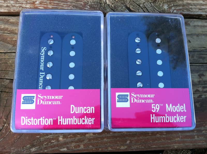 Seymour Duncan Distortion SH-6 Bridge & SH-1 59 Neck BLACK Humbucker Pickup Set image 1