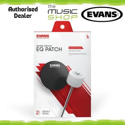 Evans EQ Patch Black Nylon Single Bass Drum Patch, 2 Pack - EQPB1 image 1