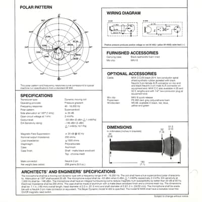 Beyer Dynamic M400N(C) Soundstar MK II Microphone image 8