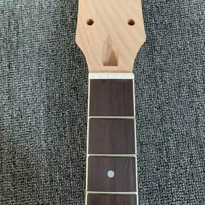 Double Cutaway Unfinished Mahogany Wood Guitar Body, Mahogany Neck image 2