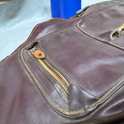 Artistic Products Company (Victoria) Vintage Plasti-Leather (Leather/Vinyl) Gig Bag 1950s - Brown image 12