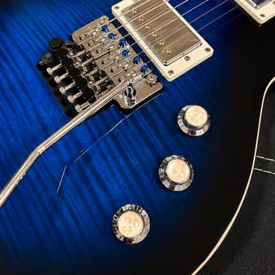 ESP LTD AS-1 FR Alex Skolnick Signature Black Aqua Sunburst Eclipse Upgrades Lollar image 3
