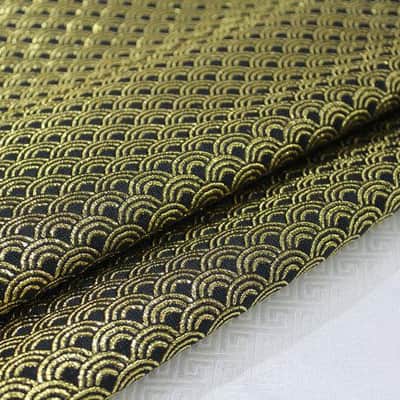 Golden Speaker Grill Cloth – Premium Brocade Gold & Black Fabric-Gold image 6