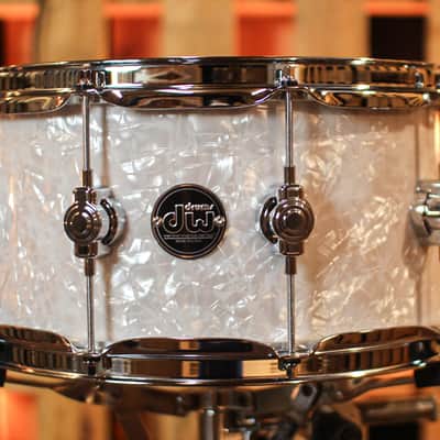 DW Performance White Marine Pearl Snare Drum - 6.5x14 image 1
