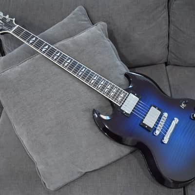 Gibson SG Supreme 2001 - Midnight Blue Burst Split Diamond Logos and Inlays Ebony Fretboard image 2