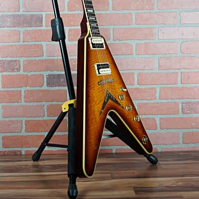 Dean V 79 Select Flame Top Vintage Sunburst With Matching Headstock Made in Korea 1999 With Case image 11