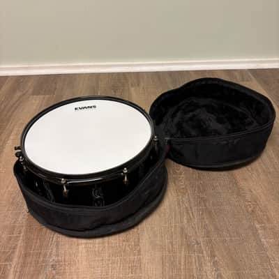 Pearl JJ1365 Joey Jordison Signature 13x6.5" Steel Snare Drum with SKB Padded Bag 2010s - Matte Black with Slipknot Logo image 24